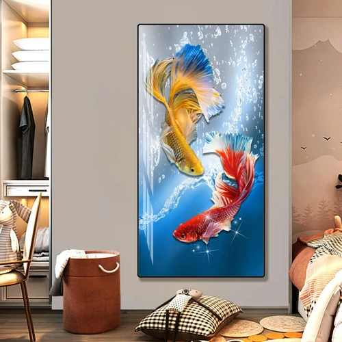 Tranh treo tường hoa nghệ thuật tối giãn Nhật bản trang trí phòng khách mẫu 995