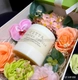 Hộp quà tặng nến thơm hoa sáp kèm phụ kiện mẫu chữ nhật 090
