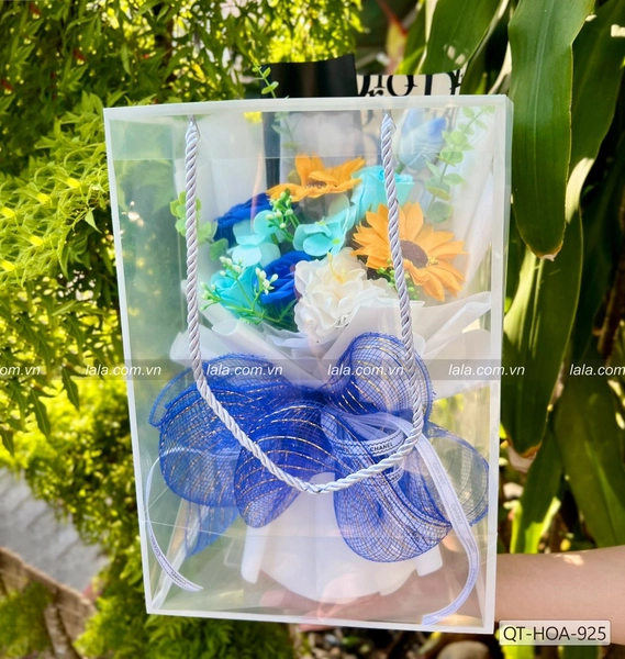 Túi quà tặng bó hoa sáp hướng dương hoa hồng mix mẫu 925