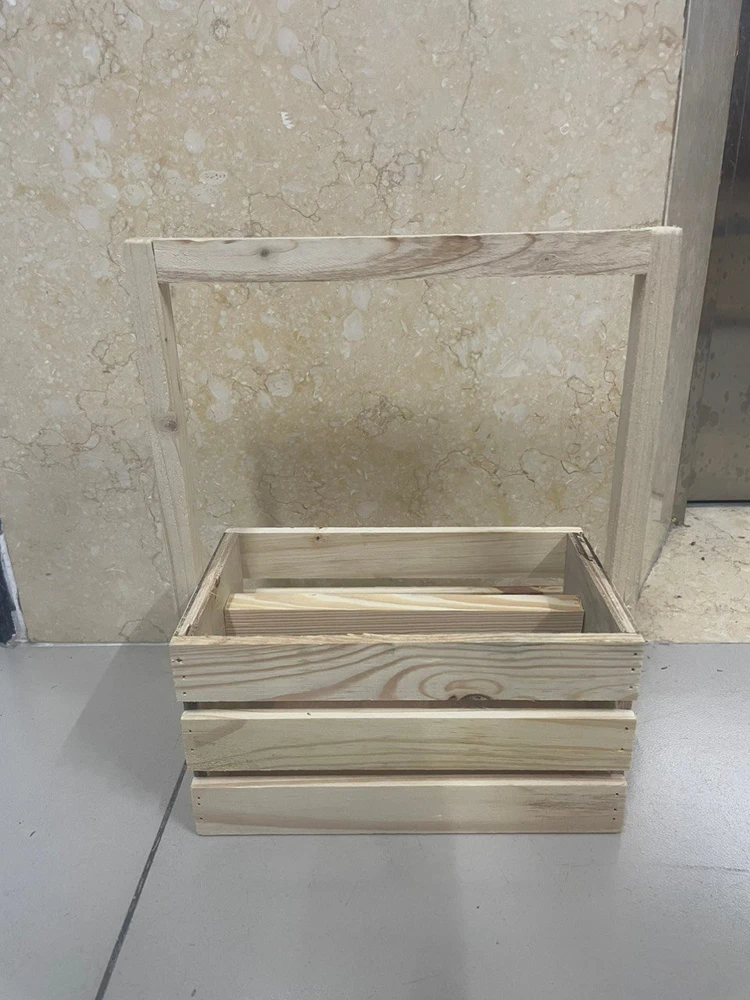 Giỏ gỗ cắm hoa 3 thanh 20x15x15cm