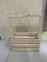 Giỏ gỗ cắm hoa 3 thanh 20x15x15cm
