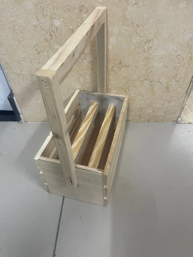 Giỏ gỗ cắm hoa 3 thanh 20x15x15cm