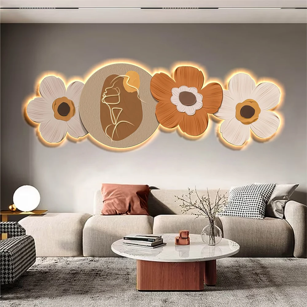 Tranh đèn LED nghệ thuật tráng gương pha lê cao cấp mẫu 303