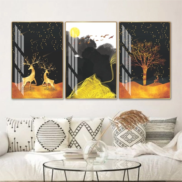 Tranh Treo Tường Hươu Nghệ Thuật 3D