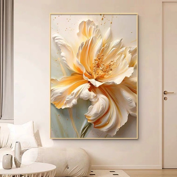 Tranh Treo Tường Hoa Mẫu Đơn Nghệ Thuật nhẹ nhàng