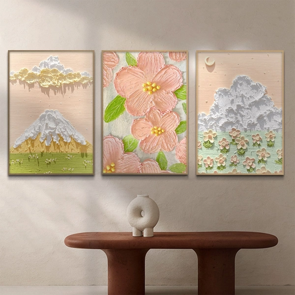 Tranh Treo Tường Hoa và Mặt Trăng Nghệ Thuật