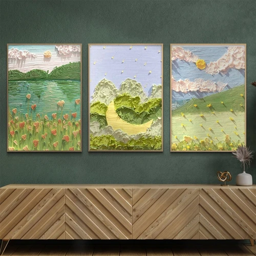 Tranh Treo Tường Hoa Và Mặt Trăng Nghệ Thuật 3