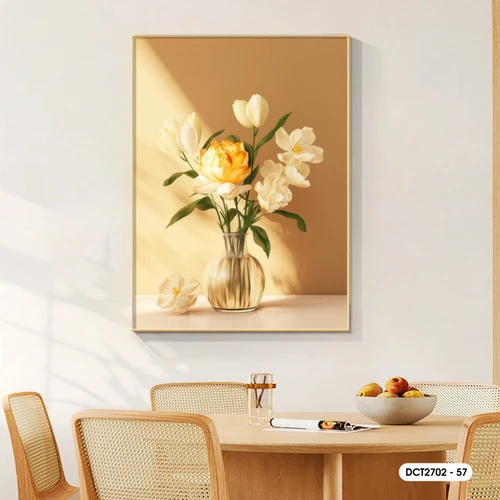 Tranh Treo Tường Bình Hoa Khoe Sắc Nghệ Thuật