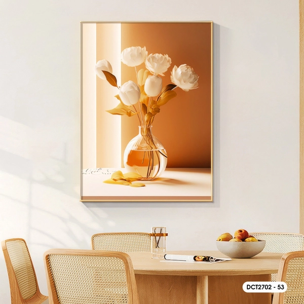 Tranh Treo Tường Bình Hoa Trắng Nghệ Thuật