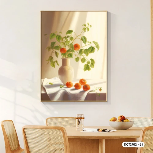 Tranh Treo Tường Tĩnh Vật Cành Qủa Hồng