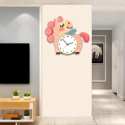 Đồng hồ gỗ treo 12 con giáp tuổi ngọ đáng yêu, decor phòng siêu đẹp, siêu cute