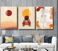 Bộ 3 Tấm Tranh Treo Tường Cô Gái Trừu Tượng Nghệ Thuật