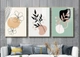 Bộ 3 Tấm Tranh Treo Tường Hoa Lá Trừu Tượng Nghệ Thuật