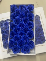 Hộp 25 đầu hoa sáp xanh đậm 7 lớp