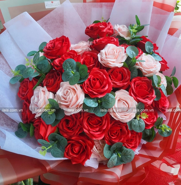 Bó 32 bông hồng sáp 7 lớp cao cấp mẫu 960