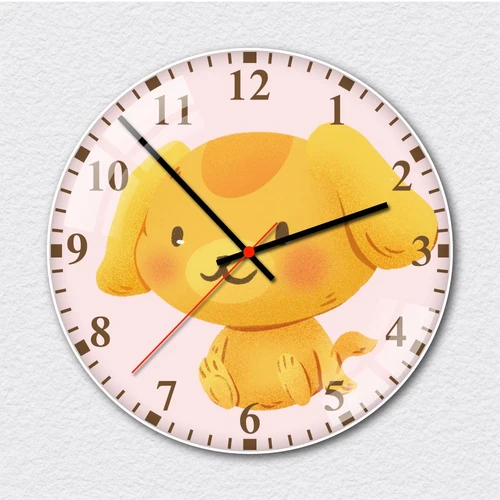 Đồng hồ treo tường chú cún vàng