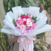 Bó hoa sáp hồng PASTEL