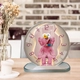 Tranh Đồng Hồ Để Bàn Gấu Kaws Hồng Nghệ Thuật
