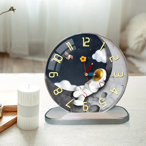 Tranh Đồng Hồ Để Bàn Phi Hành Gia Và Ánh Trăng Nghệ Thuật Mẫu 2