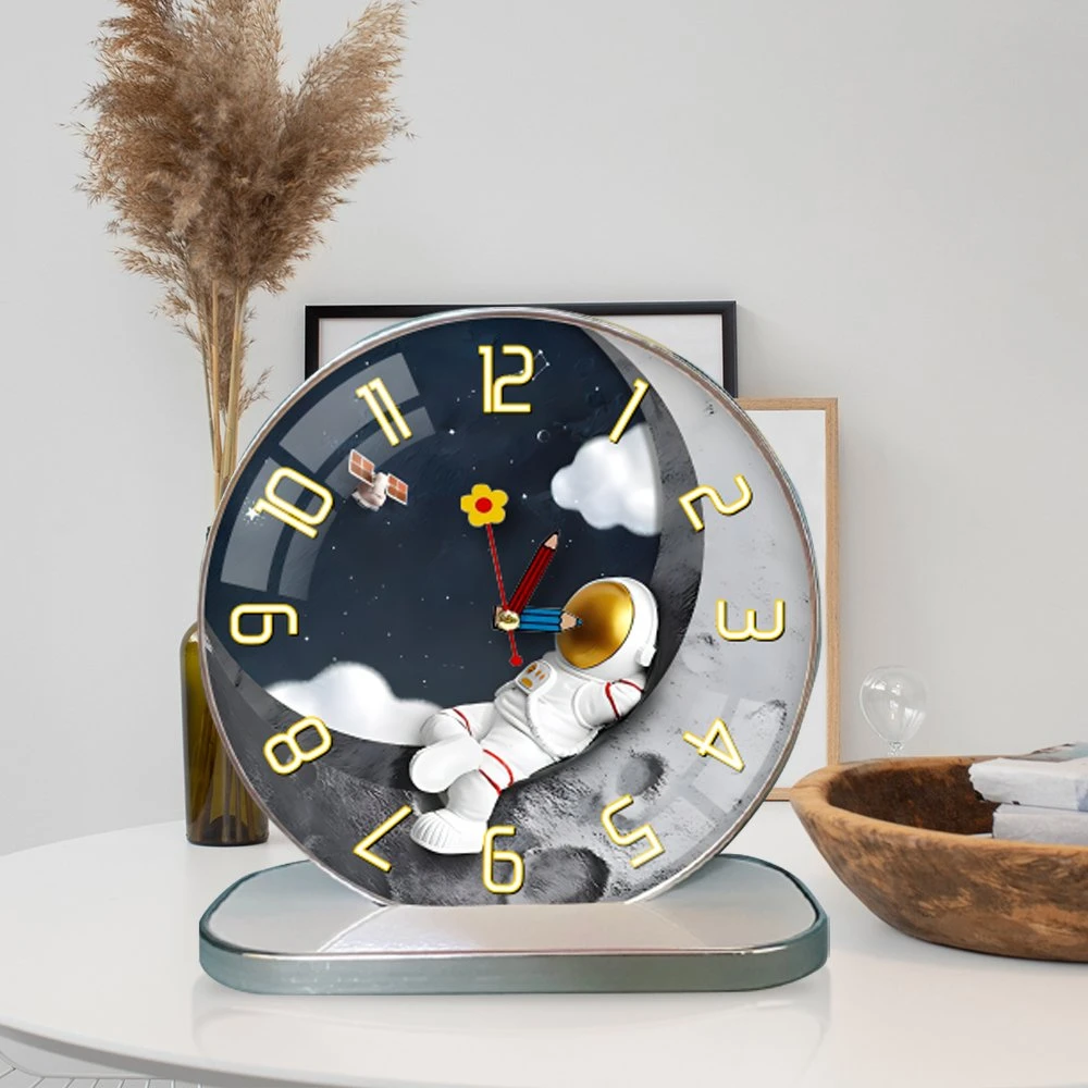 Tranh Đồng Hồ Để Bàn Phi Hành Gia Và Ánh Trăng Nghệ Thuật Mẫu 2