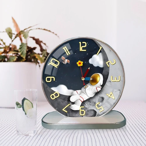 Tranh Đồng Hồ Để Bàn Phi Hành Gia Và Ánh Trăng Nghệ Thuật Mẫu 2