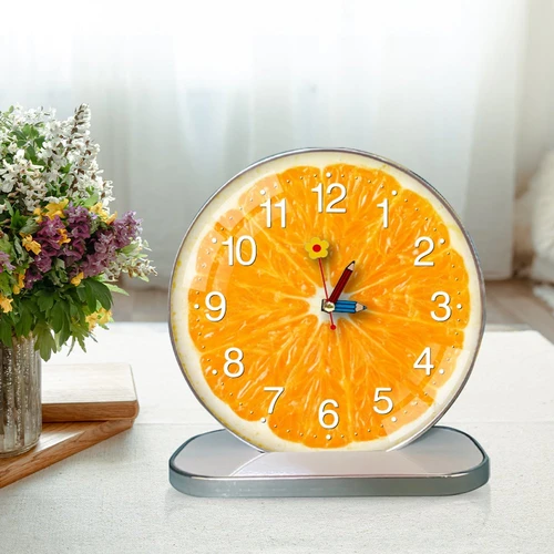 Tranh Đồng Hồ Để Bàn Quả Cam Mọng Nước