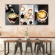 Bộ 3 Tranh Treo Tường Nghệ Thuật Latte Trang Trí Quán Cà Phê & Phòng Ăn