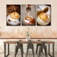 Bộ 3 Tranh Treo Tường Nghệ Thuật Latte Trang Trí Quán Cà Phê & Phòng Ăn