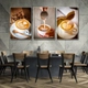 Bộ 3 Tranh Treo Tường Nghệ Thuật Latte Trang Trí Quán Cà Phê & Phòng Ăn