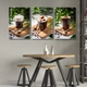 Tranh Treo Tường Bộ 3 tấm Coffee Nghệ Thuật Mẫu 6