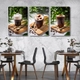 Tranh Treo Tường Bộ 3 tấm Coffee Nghệ Thuật Mẫu 6