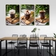 Tranh Treo Tường Bộ 3 tấm Coffee Nghệ Thuật Mẫu 6