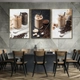 Tranh Treo Tường Bộ 3 tấm Coffee Nghệ Thuật Mẫu 6