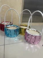 Giỏ cắm hoa trang trí phủ bóng nhiều màu