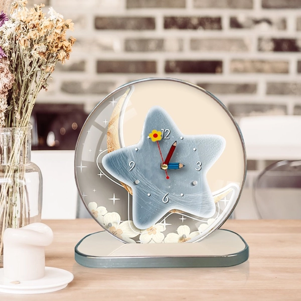 Tranh Đồng Hồ Để Bàn Ngôi Sao Và Mặt Trăng