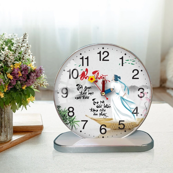 Tranh Đồng Hồ Để Bàn Thư Pháp Nhớ Ơn Thầy Cô