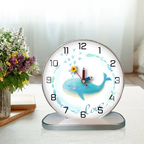 Tranh Đồng Hồ Để Bàn Cá Voi Xanh