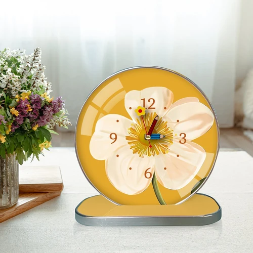Tranh Đồng Hồ Để Bàn Cành Hoa Nghệ Thuật