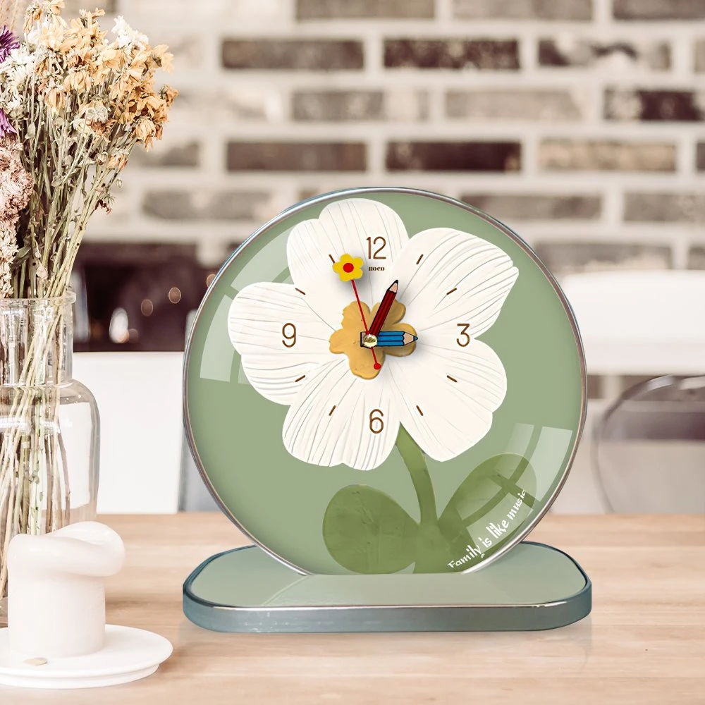 Tranh Đồng Hồ Để Bàn Cành Hoa Nghệ Thuật 2