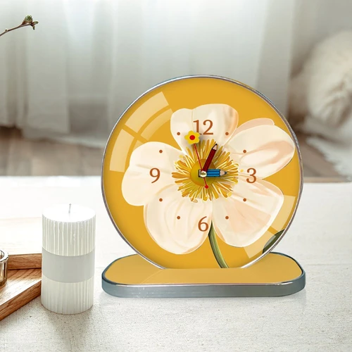 Tranh Đồng Hồ Để Bàn Cành Hoa Nghệ Thuật