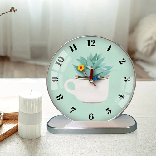Tranh Đồng Hồ Để Bàn Ly Sen Đá Xinh Xắn