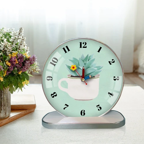 Tranh Đồng Hồ Để Bàn Ly Sen Đá Xinh Xắn