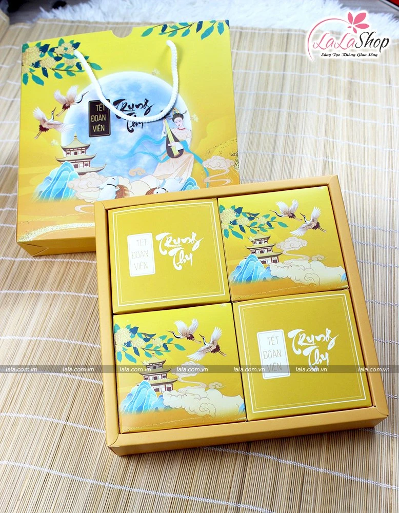 Hộp 4 bánh trung thu vũ khúc nguyệt cầm tân dân lợi