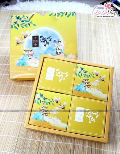 Hộp 4 bánh trung thu vũ khúc nguyệt cầm tân dân lợi