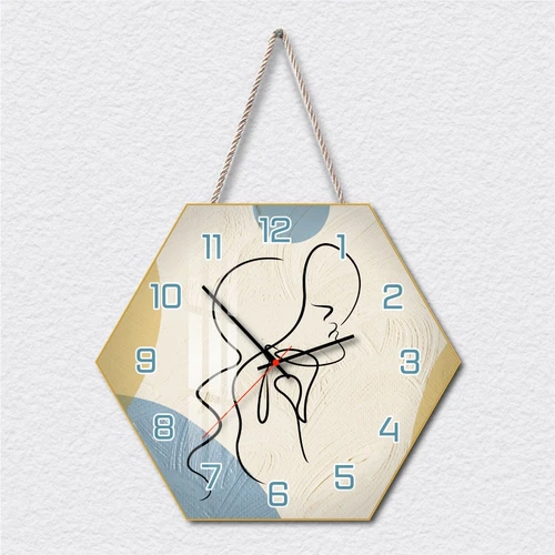 Tranh Đồng Hồ Dây Treo Tráng Gương Cô Gái Nghệ Thuật