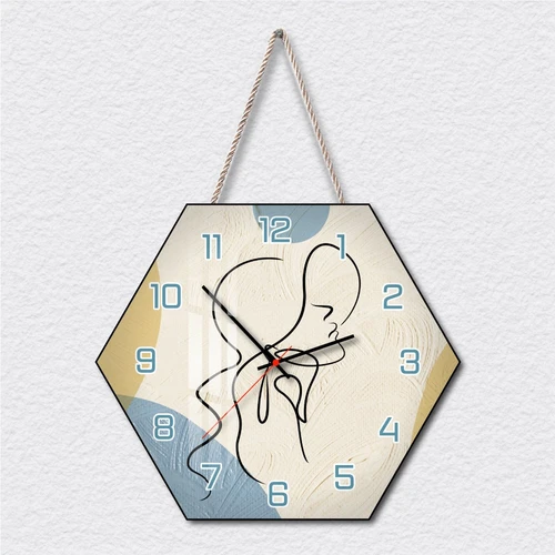 Tranh Đồng Hồ Dây Treo Tráng Gương Cô Gái Nghệ Thuật