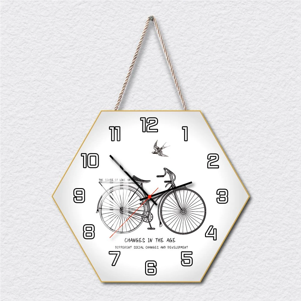 Tranh Đồng Hồ Dây Treo Tráng Gương Xe Đạp Nghệ Thuật