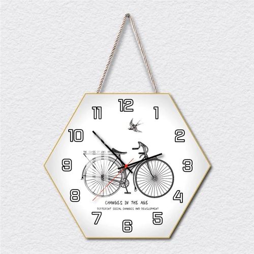 Tranh Đồng Hồ Dây Treo Tráng Gương Xe Đạp Nghệ Thuật