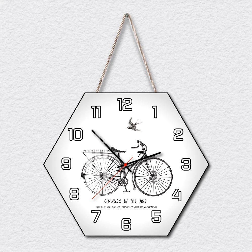 Tranh Đồng Hồ Dây Treo Tráng Gương Xe Đạp Nghệ Thuật