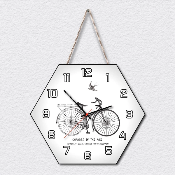 Tranh Đồng Hồ Dây Treo Tráng Gương Xe Đạp Nghệ Thuật